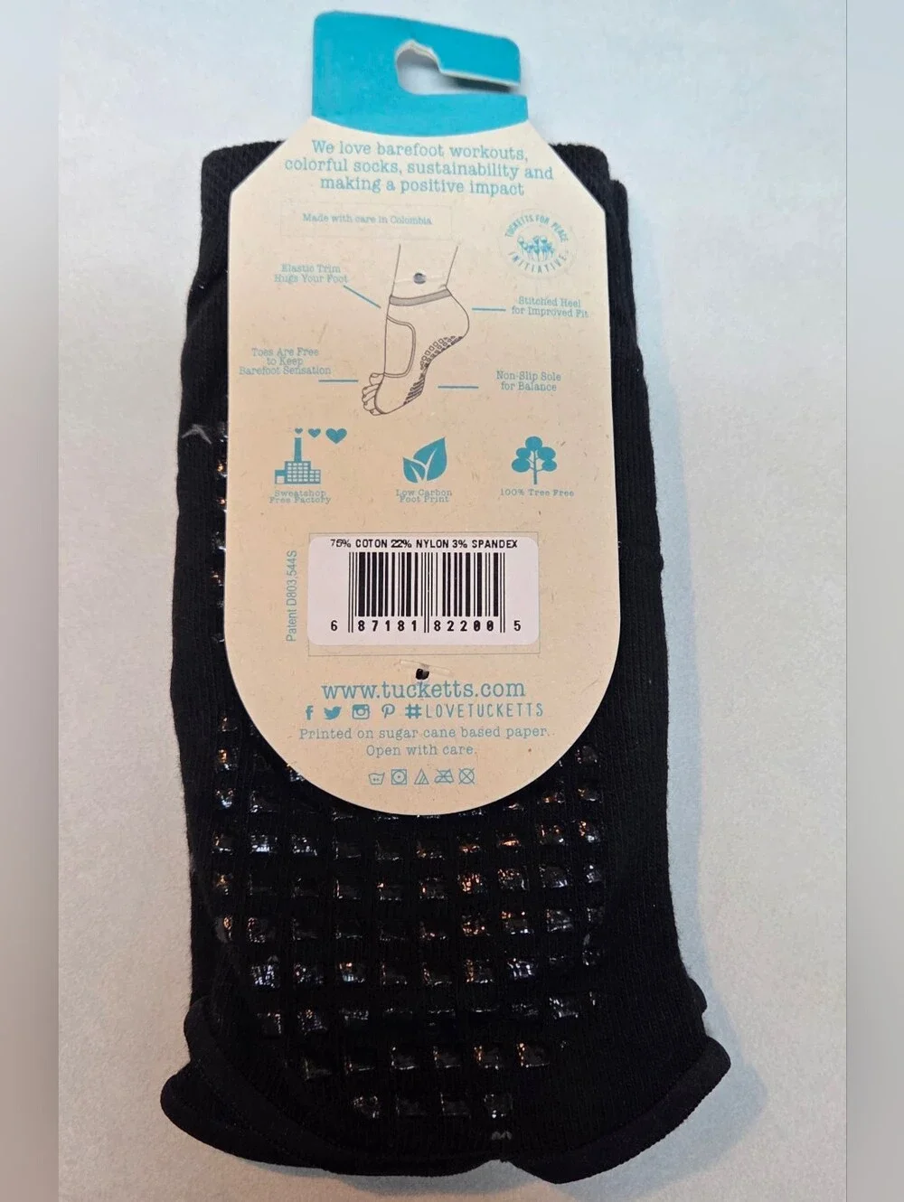 One Pair Tucketts Allegro One Size Open Toe Socks Yoga Pilates NWT